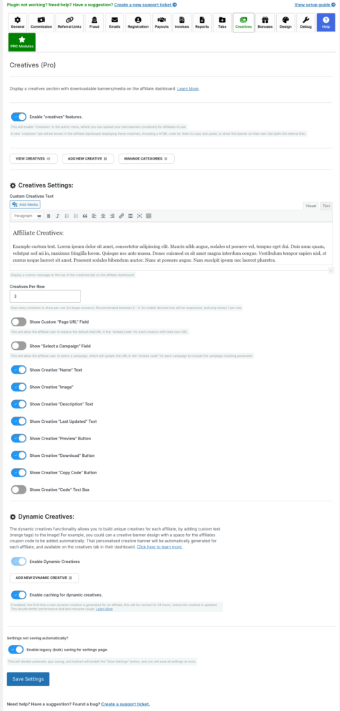 coupon affiliates creatives