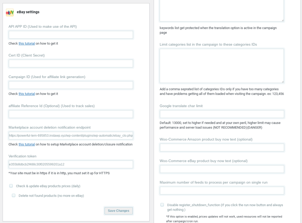 ebay configuracion wordpress automatc plugin