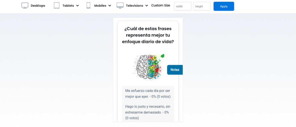 encuestas wordpress responsive sin plugins