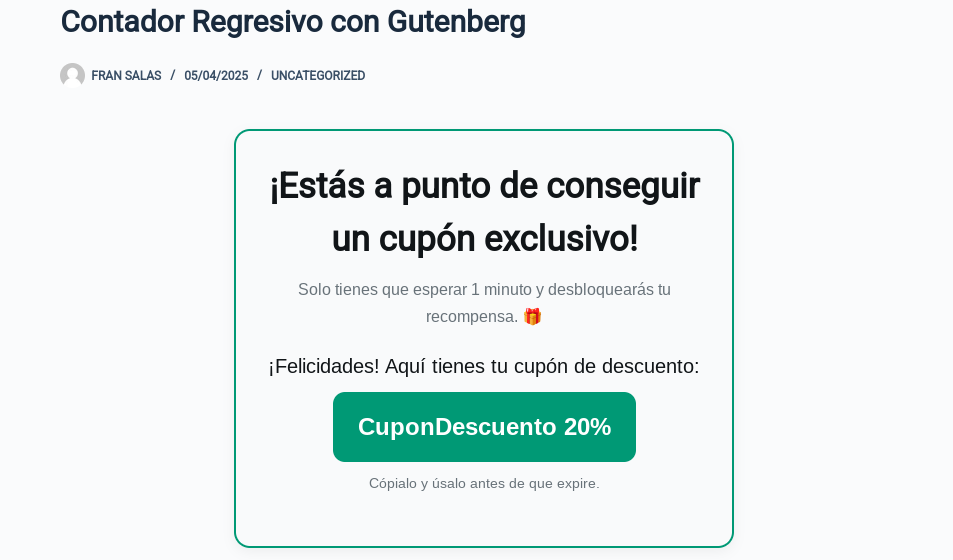 gutenberg contador regresivo