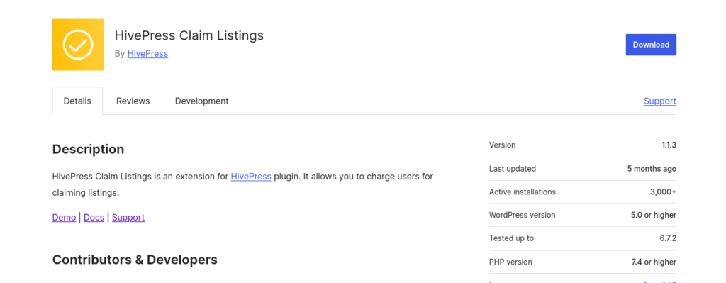hivepress claim listings wordpress plugin