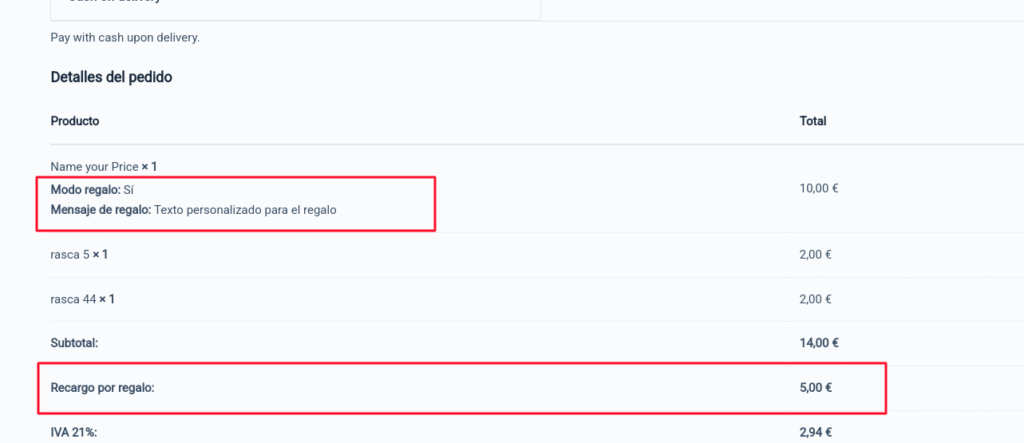 modo regalo woocommerce