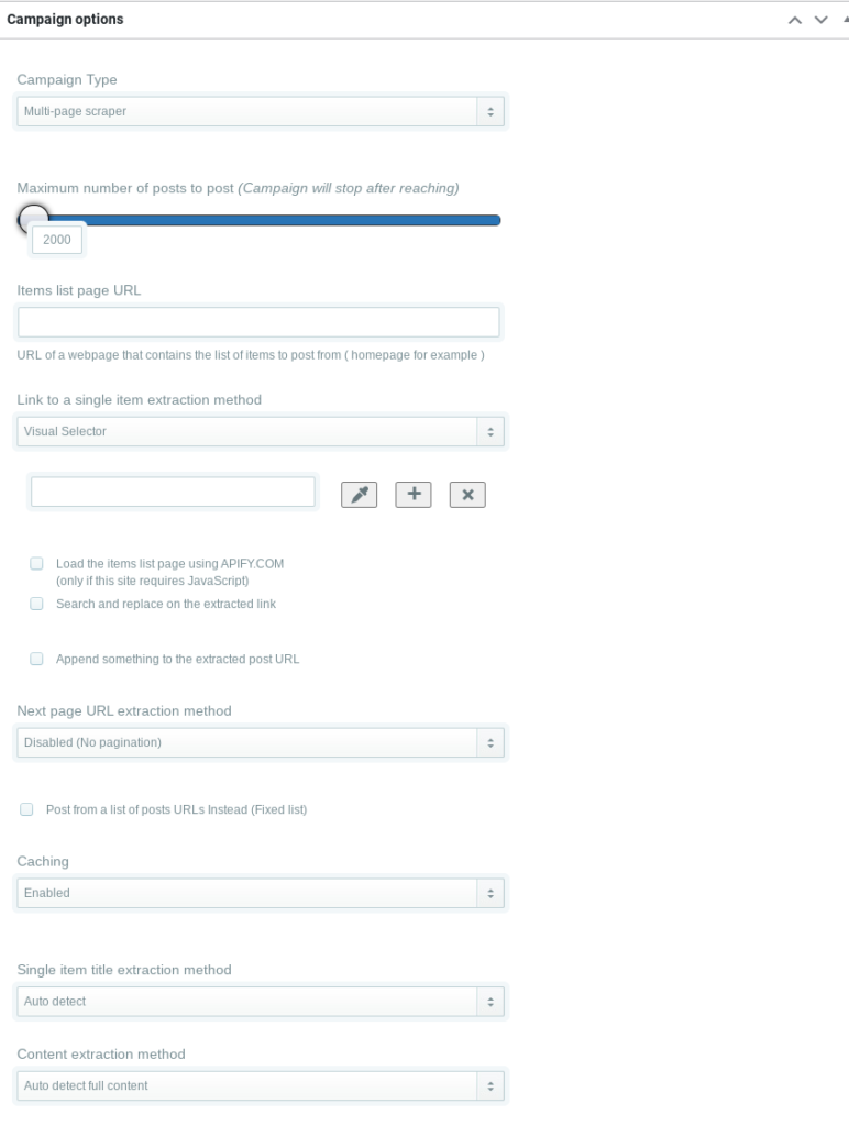 multi page scraper wordpress automatic plugin