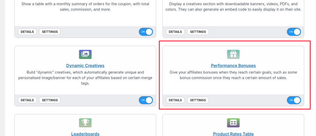 performance bonuses coupon affiliates