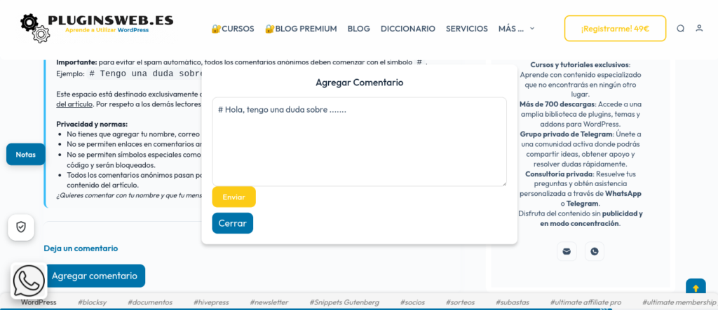 personalziar comentarios de wordpress