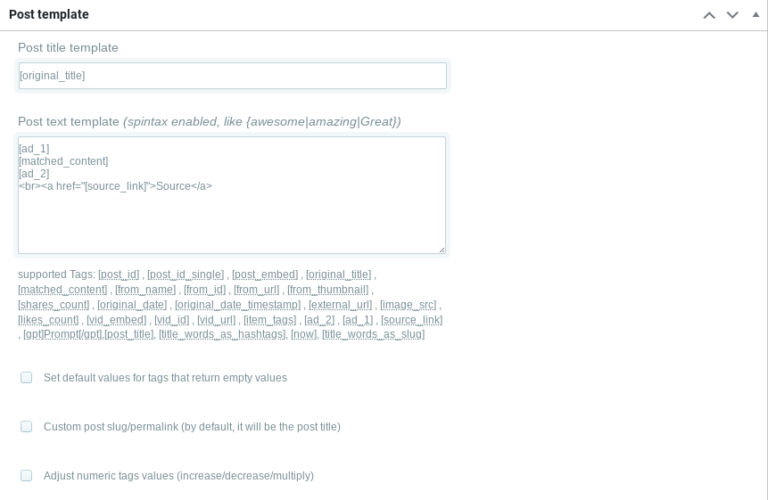 post template wordpress automatic plugin
