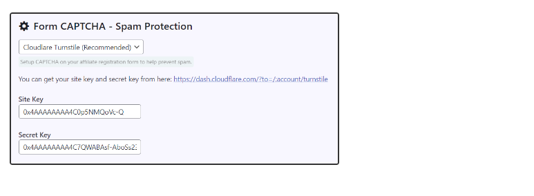 recaptcha coupon affiliates