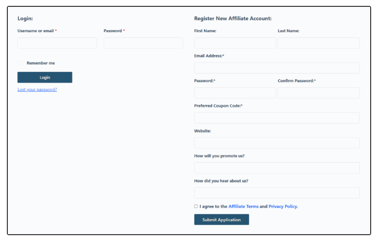 registro coupon affiliates