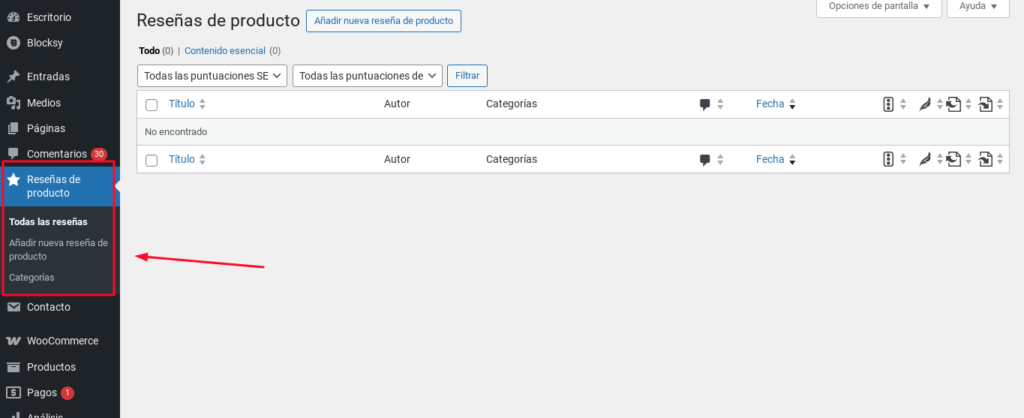 reseñas de productos blocksy