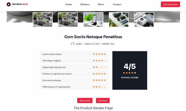 reseñas de productos blocksy wordpress