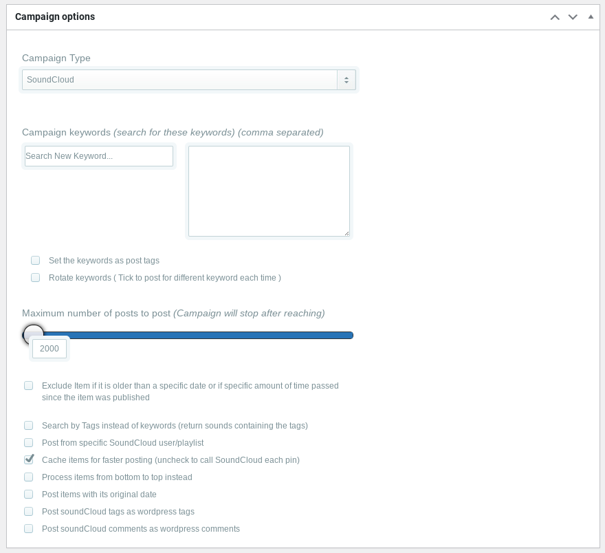 soundcloud wordpress automatic plugin