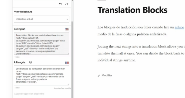 translation blocks translatepress