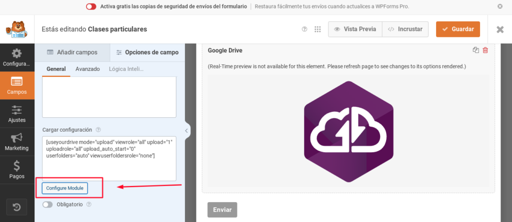 use your drive wordpress plugin wpforms