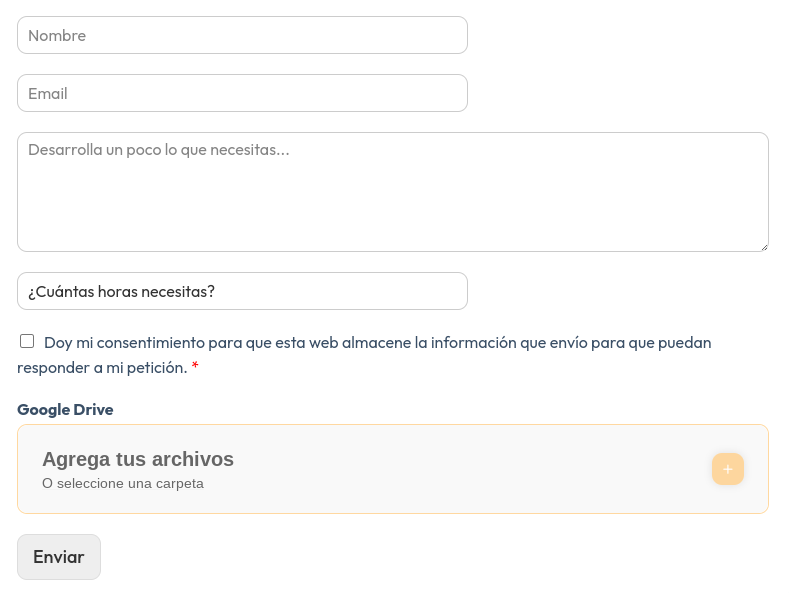 wordpress use your drive integracion wpforms