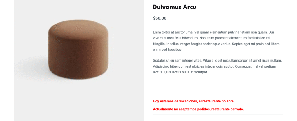 comida a domicilio woocommerce wordpress plugin