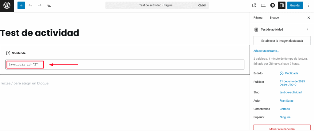 crear test de personalidad con wordpress
