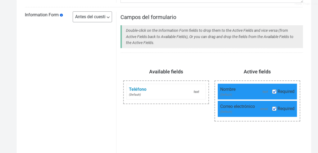 wordpress test personalidad datos de usuario quiz maker
