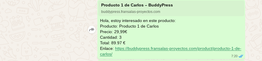 dokan pedido por whatsaap