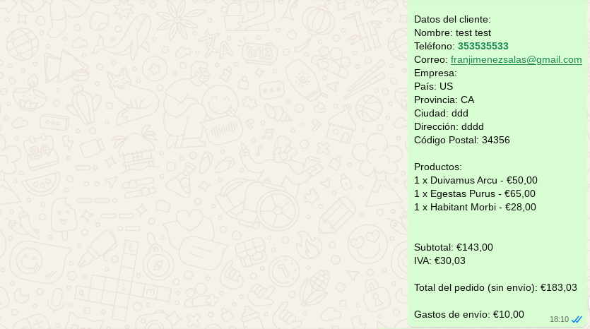 multi numeros pedido whatsapp woocommerce